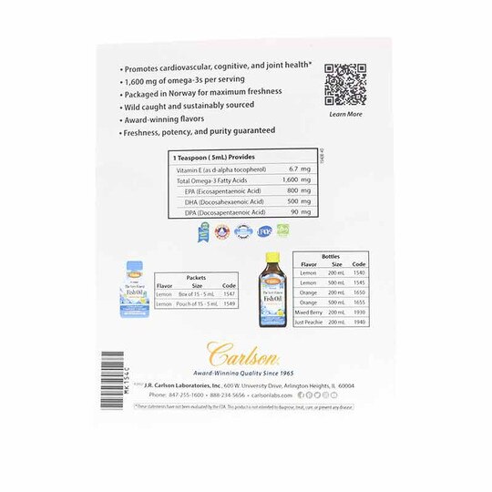 The Very Finest Fish Oil Liquid 1600 Mg Omega-3s, CL